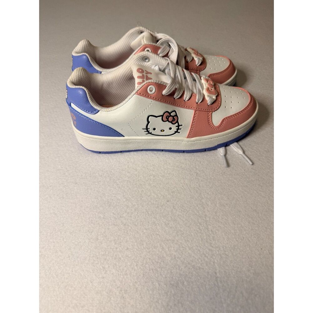 Hello Kitty Pink White Purple Low Top Sneakers Size 7